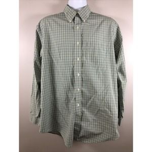 Brooks Brothers Men's Long Sleeve Button Down Shirt Size Large 100% Cotton
